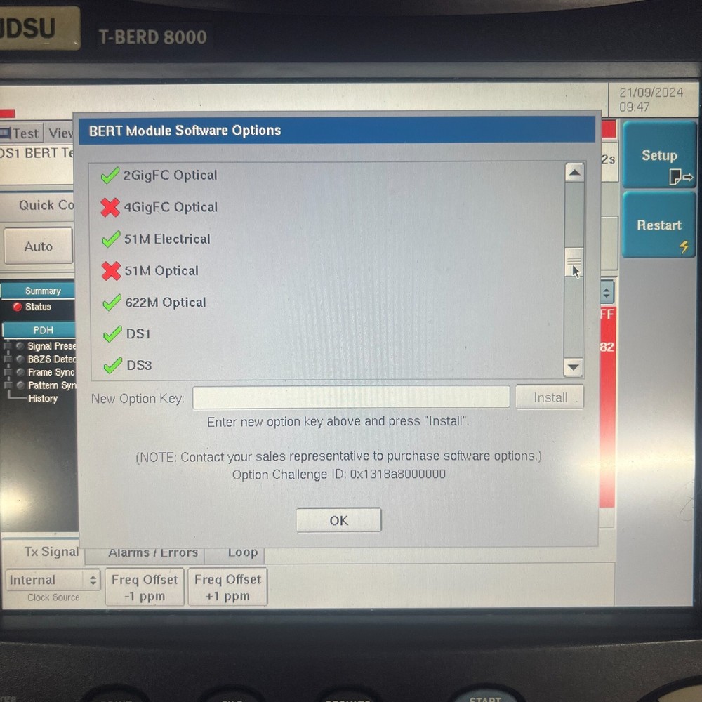 JDSU T-Berd 8000 10G Network Analyzer w/ Charger #1