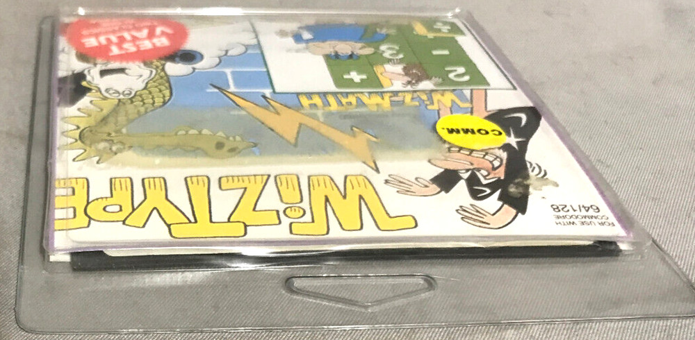 NIB WizType/WizMath Commodore 64/128 Impulse Software published clamshell 1986