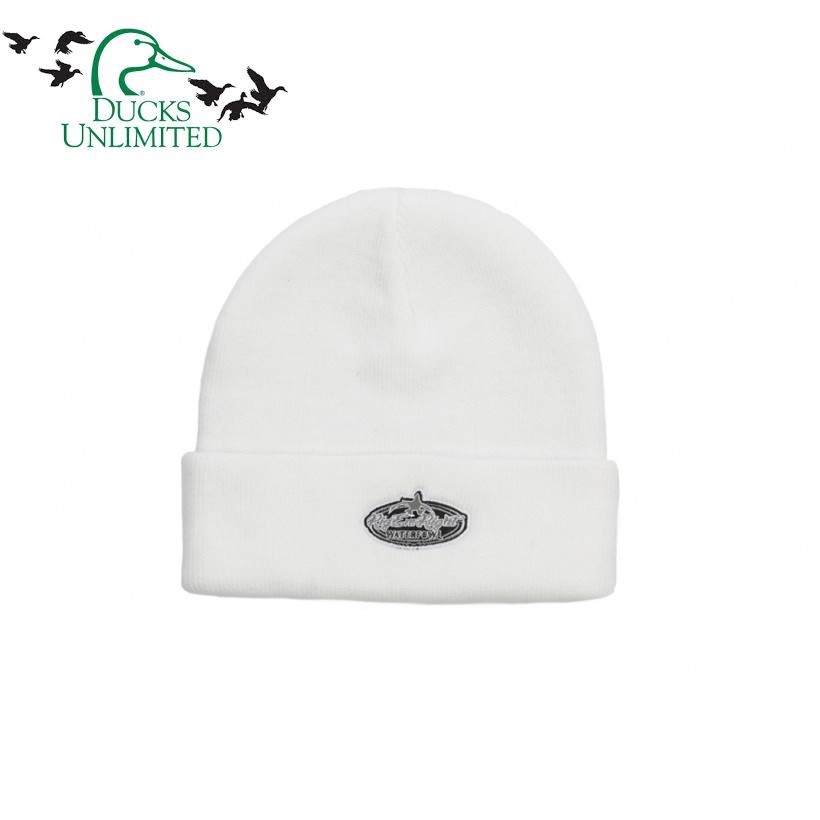 RIG'EM RIGHT WATERFOWL Solid White Beanie 006-W Duck Goos Hunting