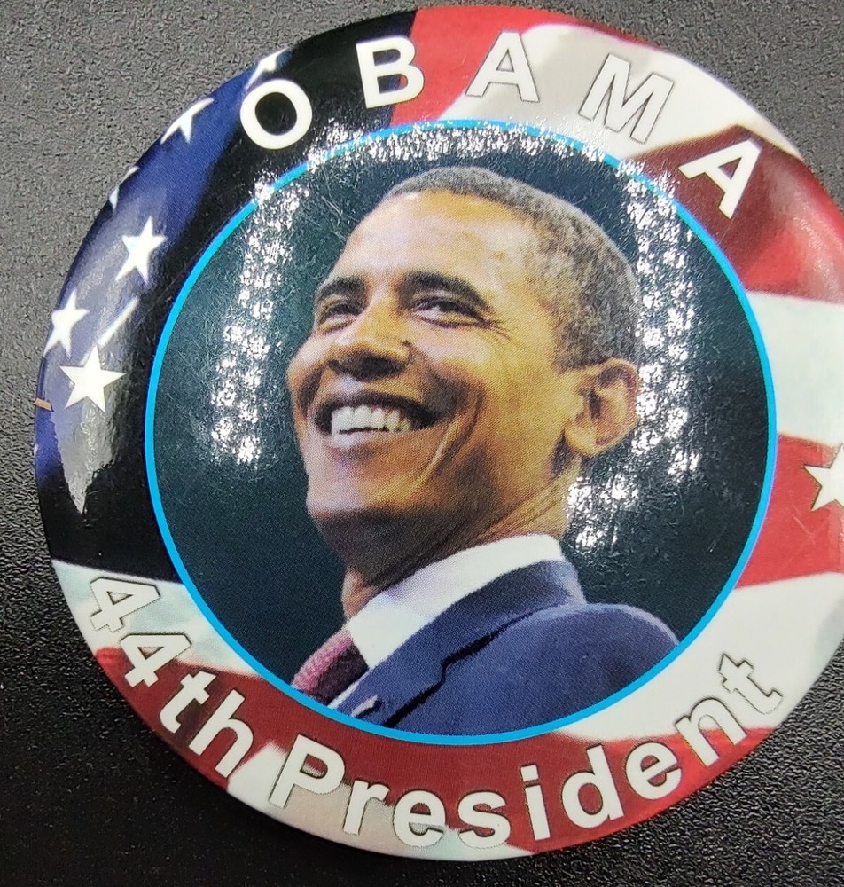 Obama 44th President Pin Back Button