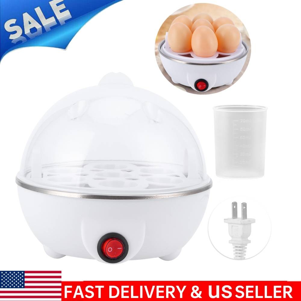 Electric Rapid Egg Cooker 7-Egg Capacity for Perfect Hard Boiled Eggs or Omelets
