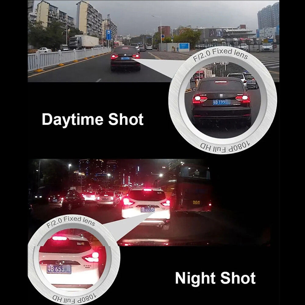 1080P 3 Lens Car Dash Cam Recorder G Sensor DVR Front/Rear/Inside Camera Video