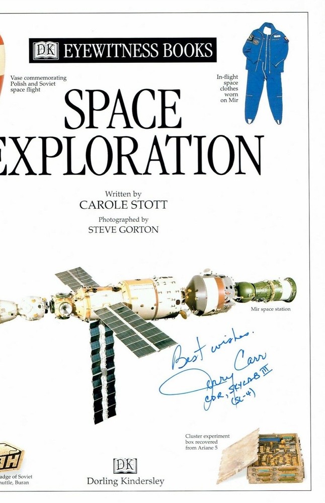 Skylab Astronaut Jerry Carr Signed Book Space Exploration