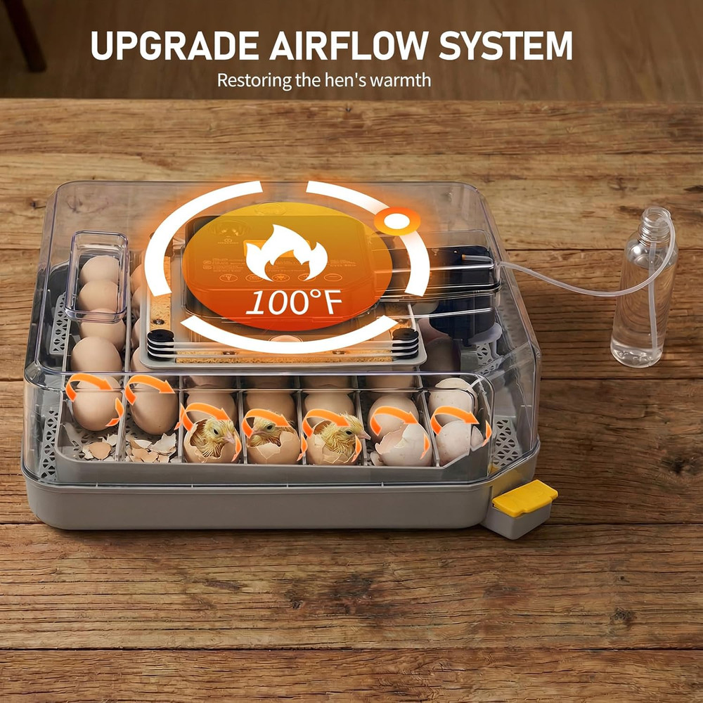 Incubators for Hatching Eggs, 48 Egg Incubator with Automatic Egg Turning, Tempe