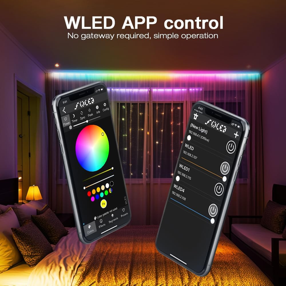 ESP32 WLED LED Strip Controller Dynamic RGB IC IO33 DIY Port App Control Easy