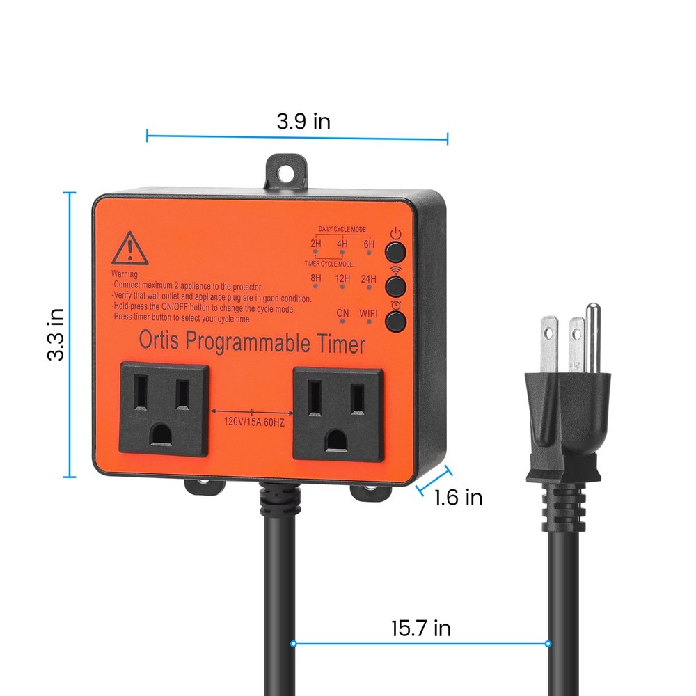 WiFi Above Ground Pool Timer Switch, Ortis Smart with Orange