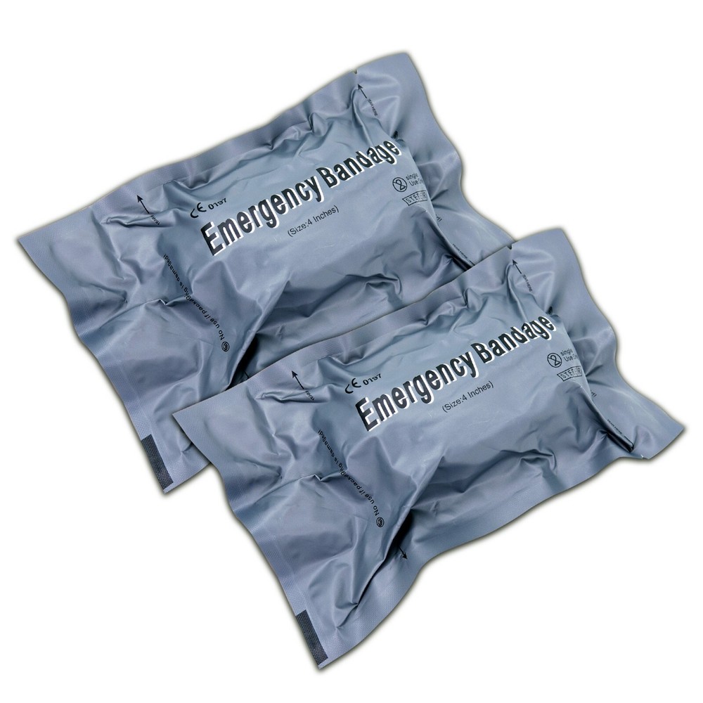 LINE2design Israeli 4” Emergency Compression Bandage - First Aid Dressing 2 Pack