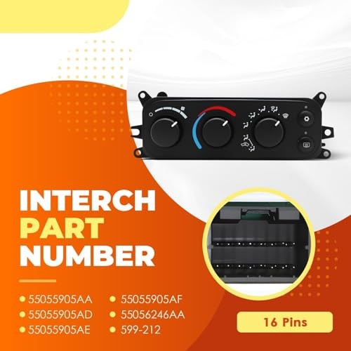 Front HVAC A/C Climate Control Module Compatible with Ram 1500 2500 3500