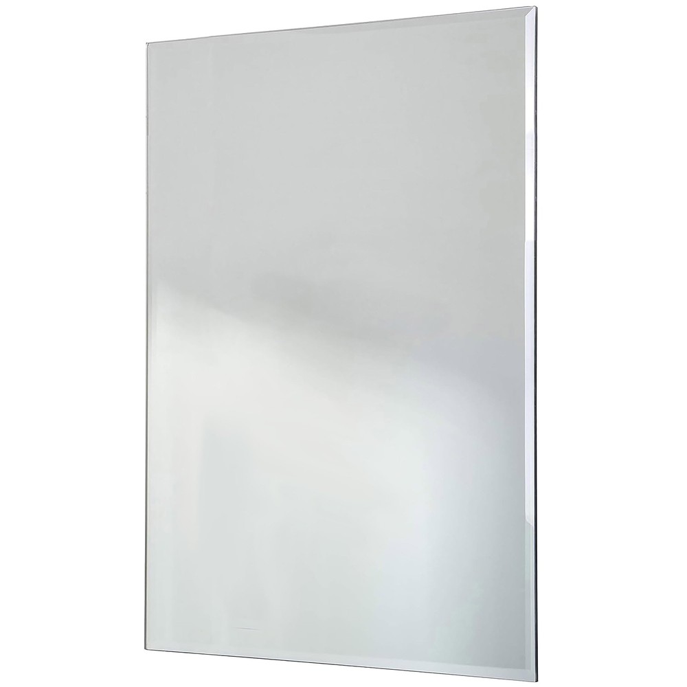 14" x 18" Decorative Frameless Beveled Edge Wall Hanging Mirror, Rectangular