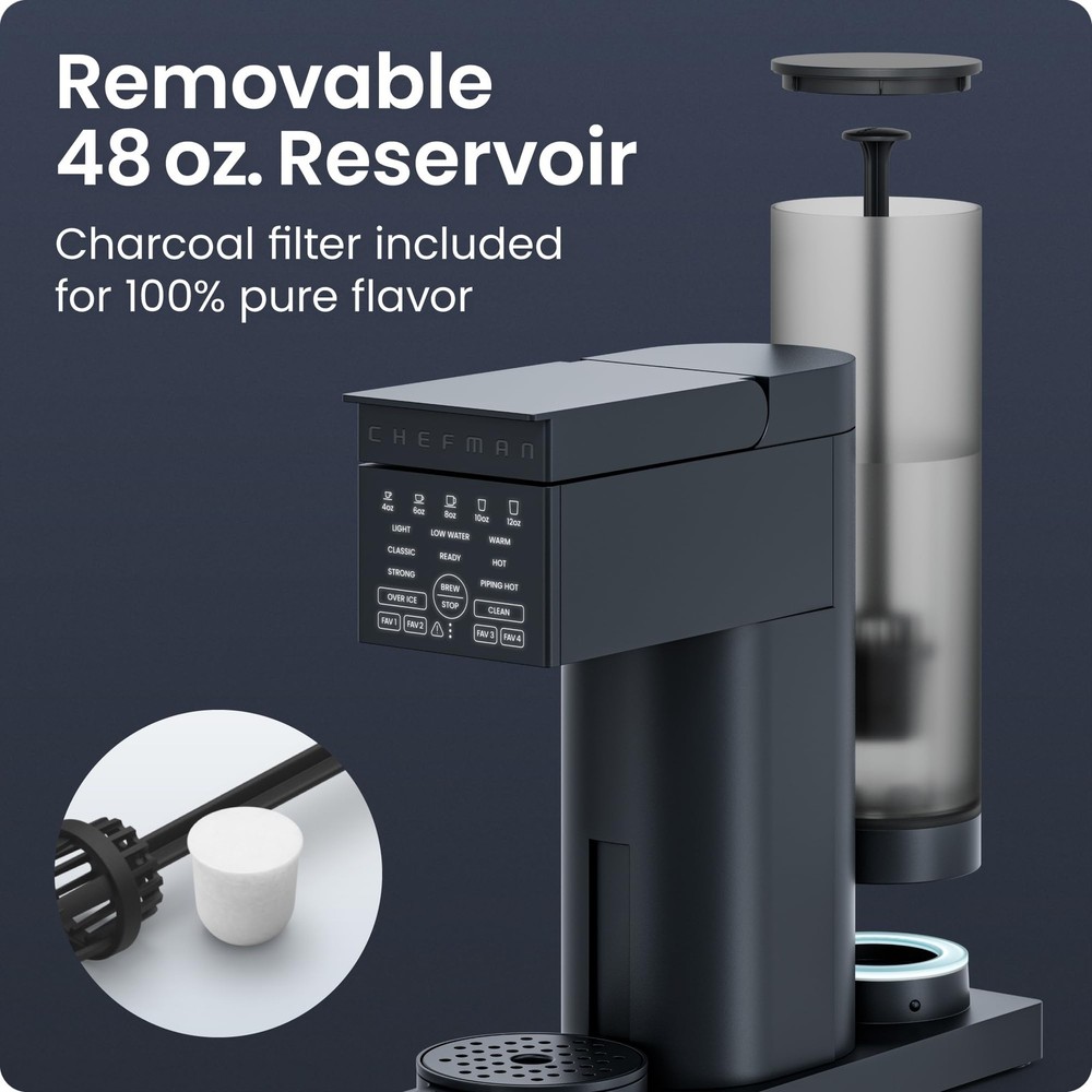 Caffeinator Single Serve Coffee Maker, Brew Kcups & Grounds, Drip Coffee Mach...