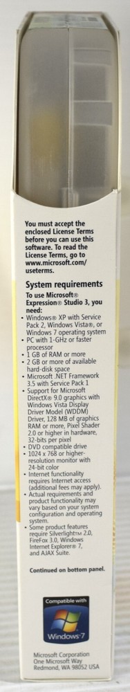 Microsoft Expression Studio 3 (Academic RETAIL Version) with Product Key