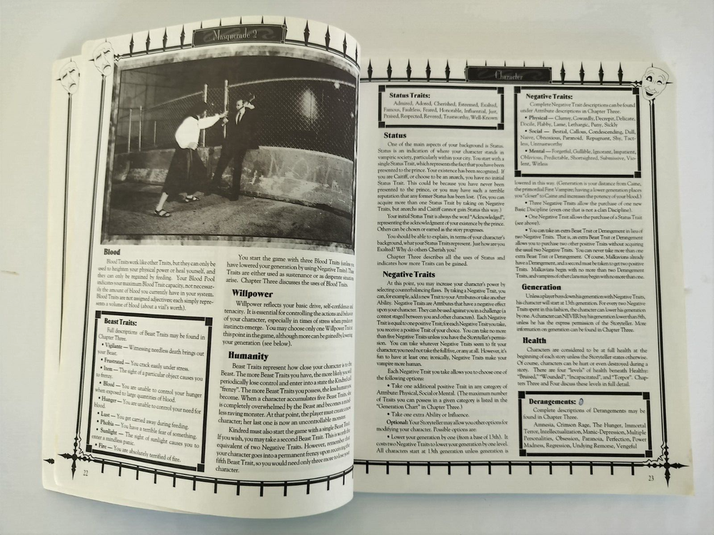 White Wolf Game Studio Mind's Eye Theatre The Masquerade 1994 Second Edition