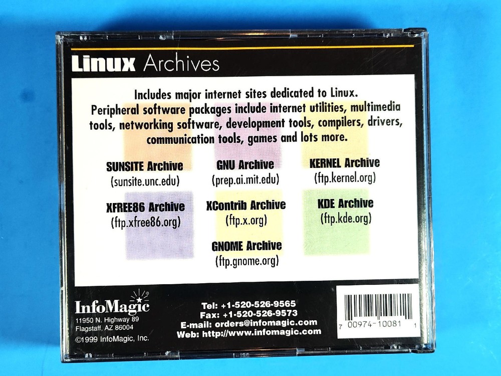 InfoMagic 6-CD Linux Archive Dec 1999 Tools & Software PC CD-ROM