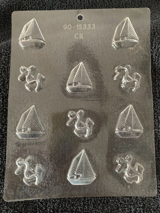 sail boat and anchor chocolate mold