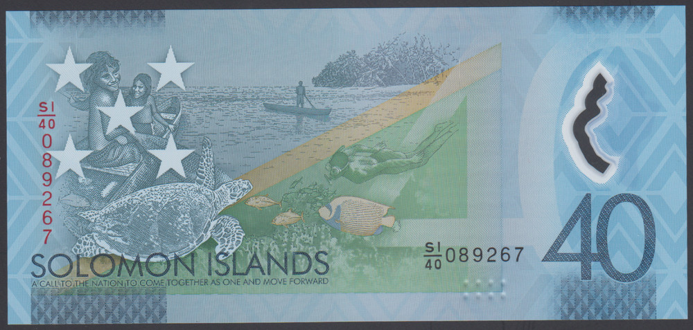 Solomon Islands 40 Dollars 2018 UNC P. 37, Banknote, Uncirculated