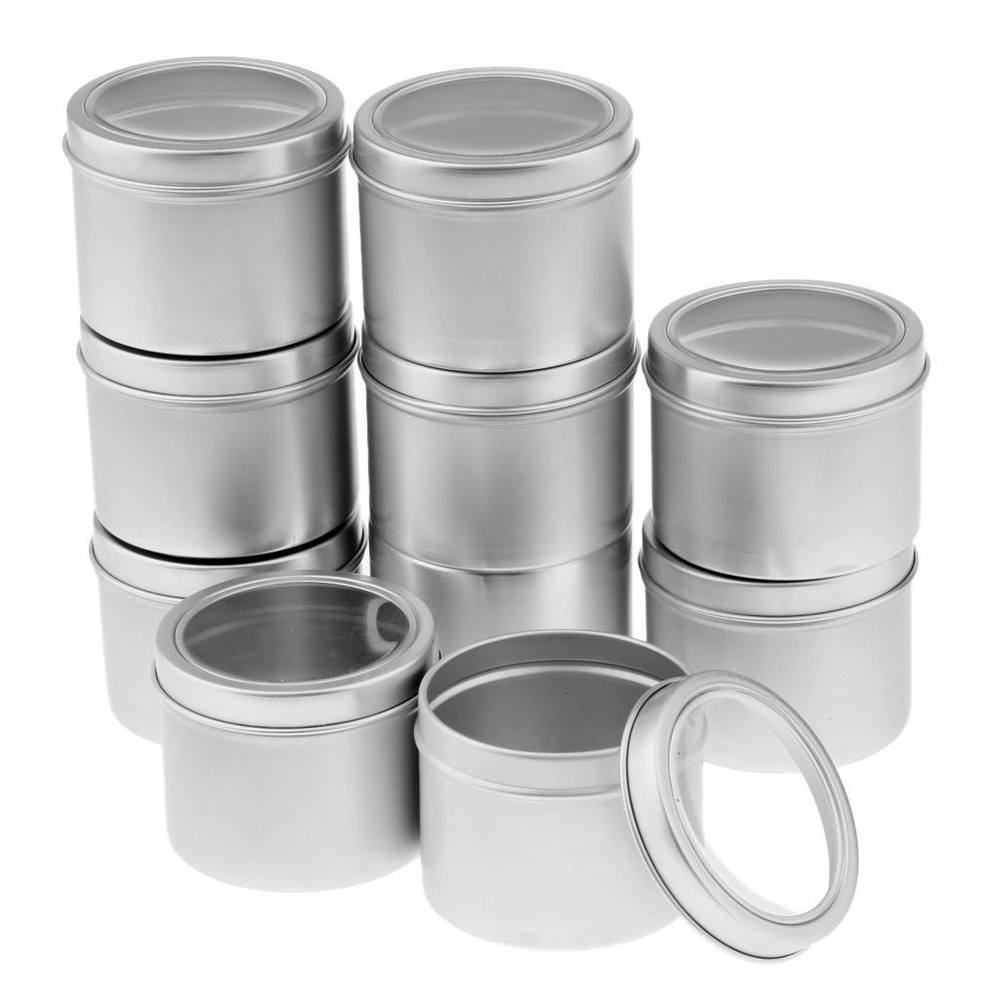 5pcs 100ml Make - Up Aluminium Pot Jar Tin Lip