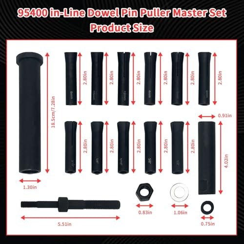 95400 in-Line Dowel Pin Puller Master Set, Includes Both SAE and Metric