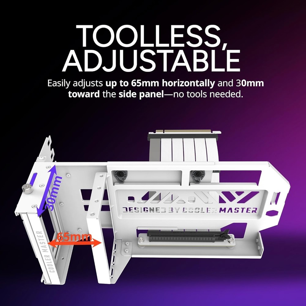 Cooler Master MasterAccessory Vertical Graphics Card Holder Kit V3 White with Pr