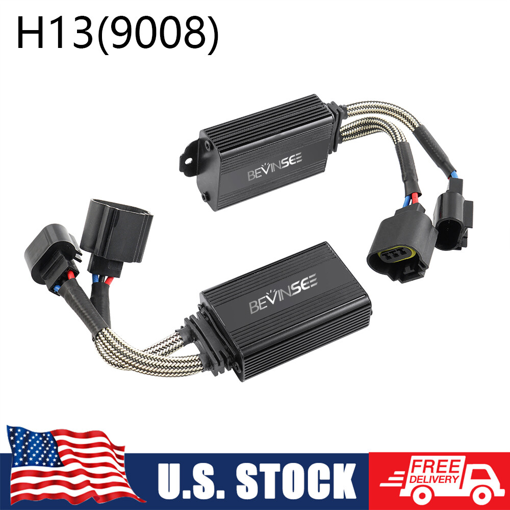 9008 H13 LED Headlight Canbus Error Free Anti Flicker Resistor Decoder Canceller