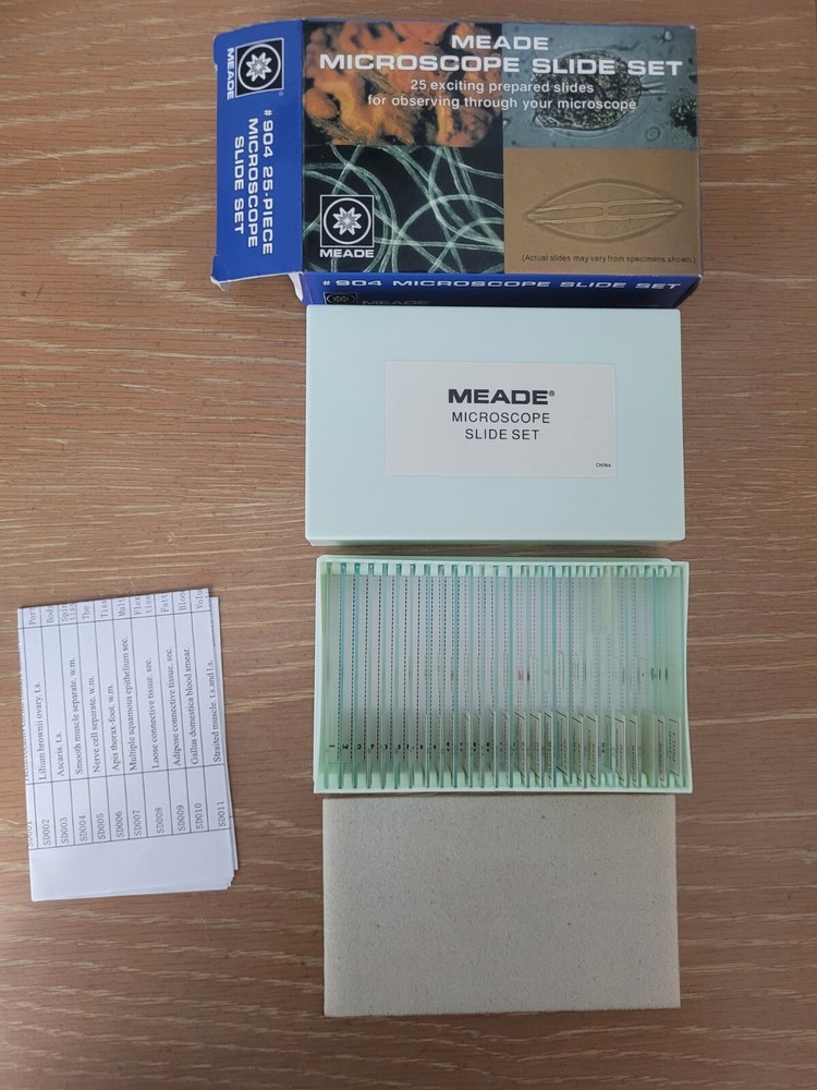 Meade Instruments #904 Microscope Slide Set Of 25