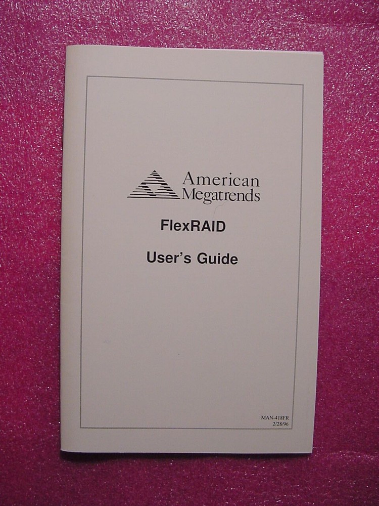 American Megatrends MegaRAID PCI SCSI Disk Array Controller & FlexRAID Guides