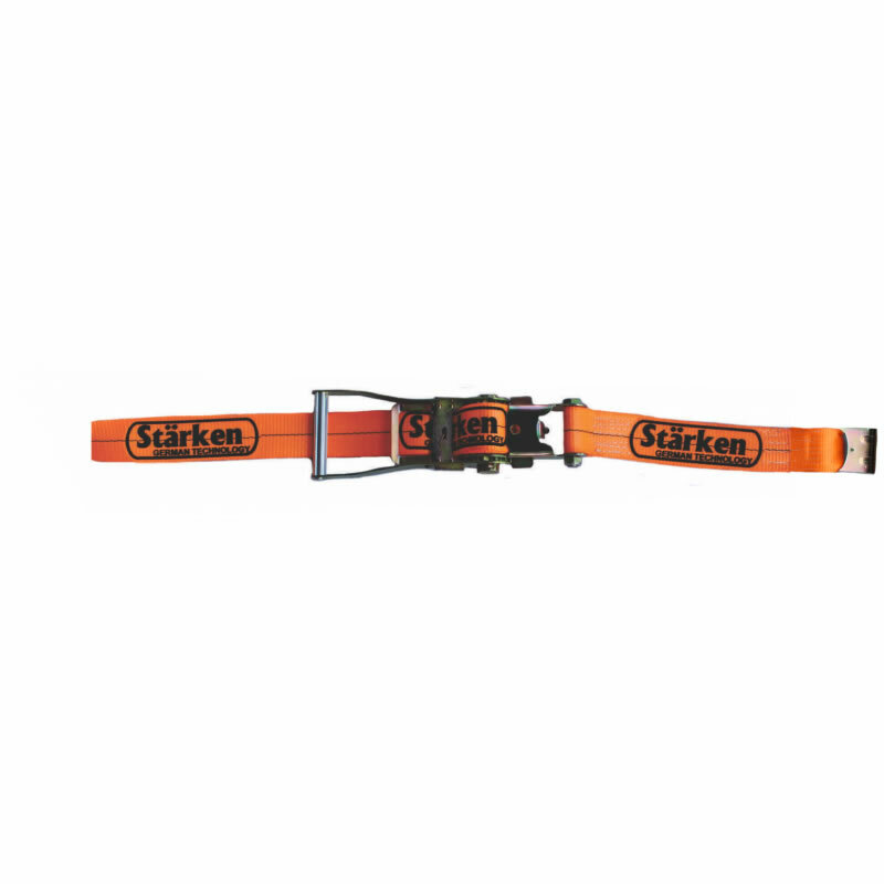 Ratchet Strap Cargo Tie-Downs 2"x27' Heavy-Duty Flat Hook Flatbed Orange