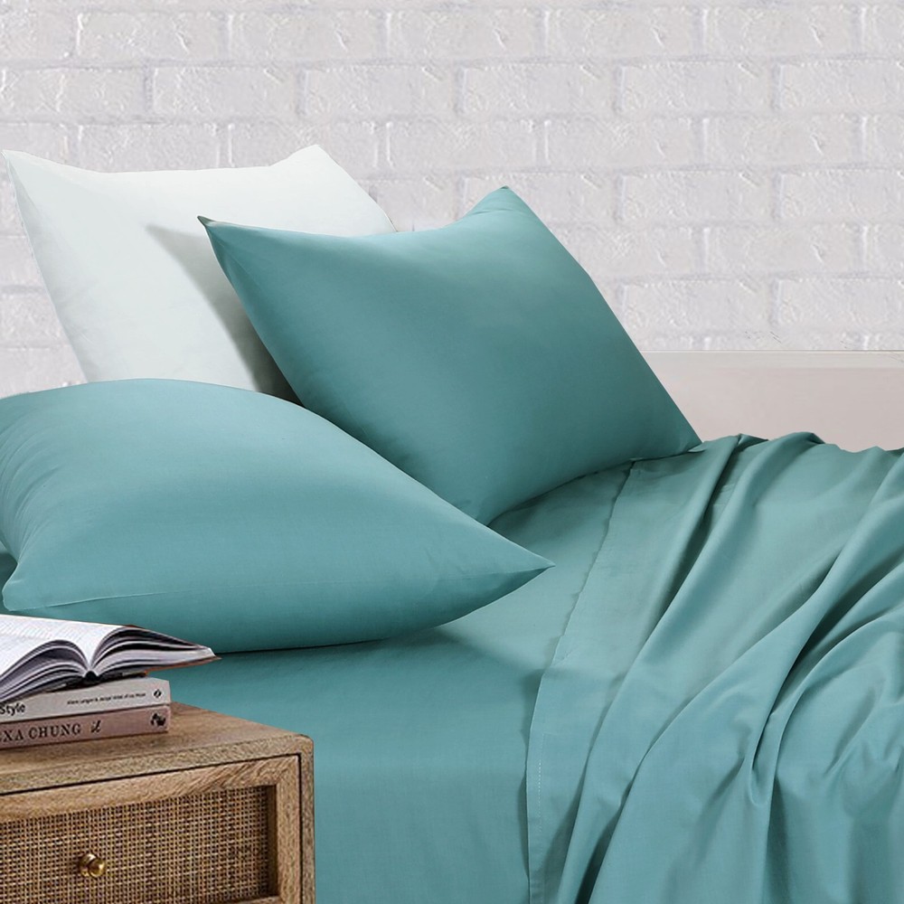 Single Bed Flat Sheet Fitted Sheet Pillowcases Bedding Set BedSheet