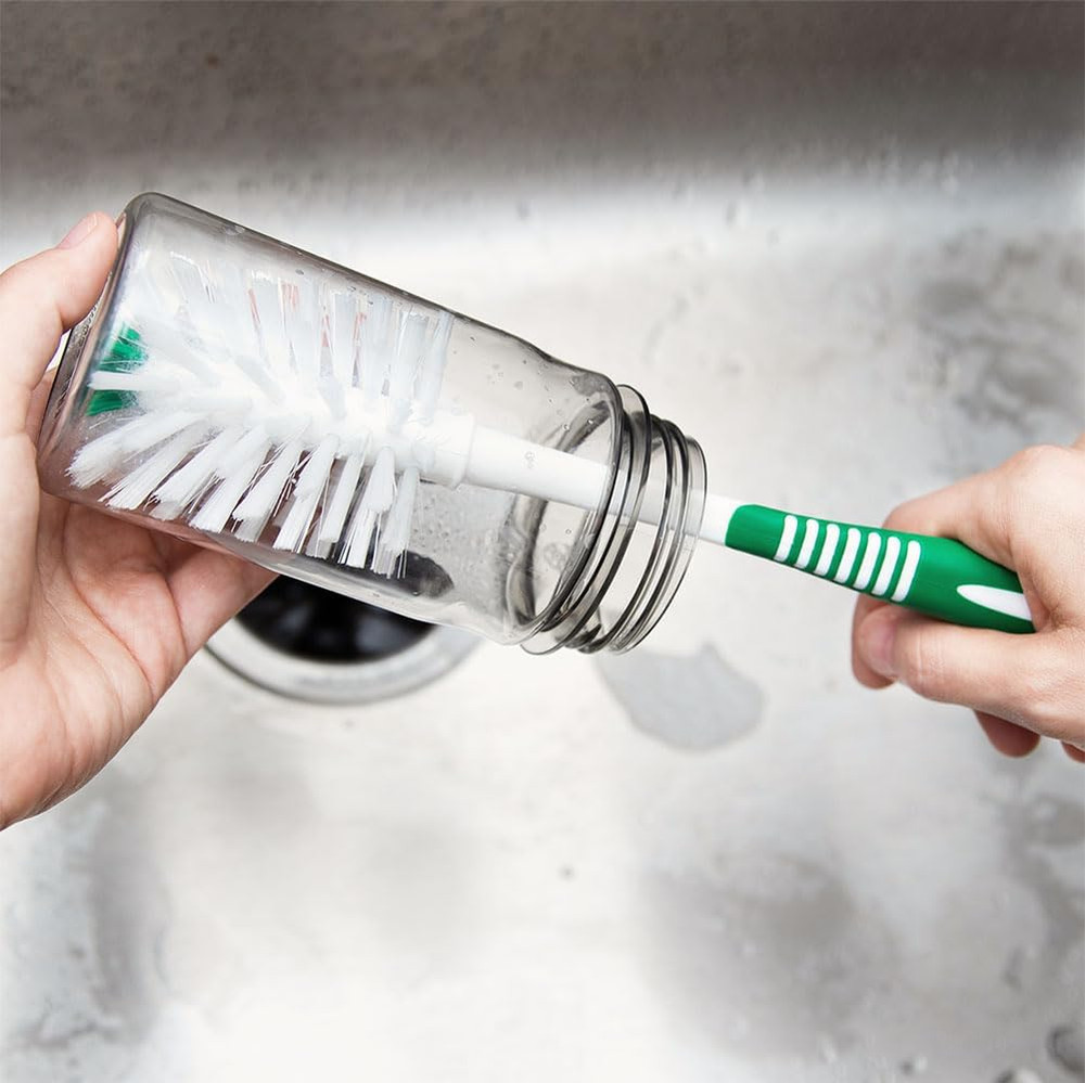 Libman Bottle & Dish Brush Kit | Cleaning Brushes for Kitchen Use | Straw Brush