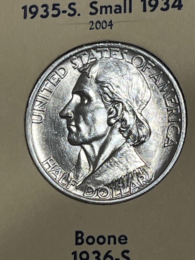 1936-S Boone Commemorative Half Dollar