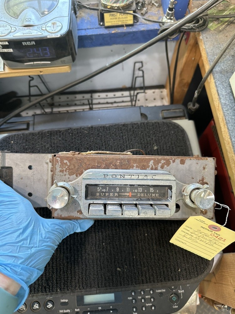 1961 Pontiac AM Pushbutton Radio With Knobs