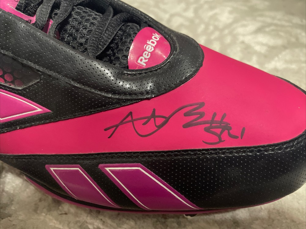 Antonio Brown Signed Reebok Pink Cleat, Authenticated