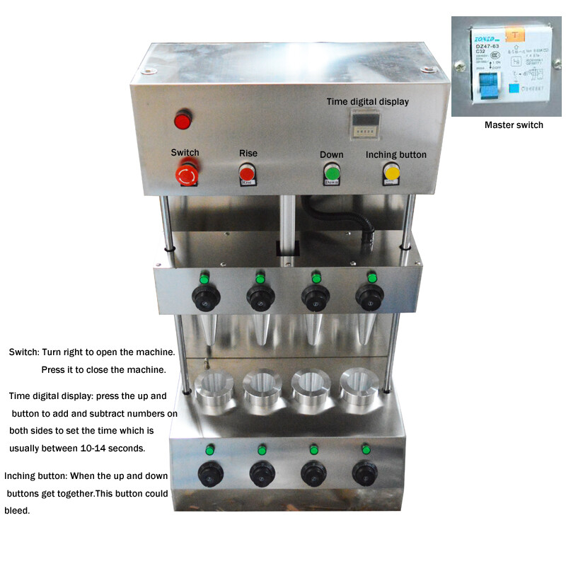 110V Conical Pizza Cone Forming Machine & Rotational Pizza Oven Backing Machine