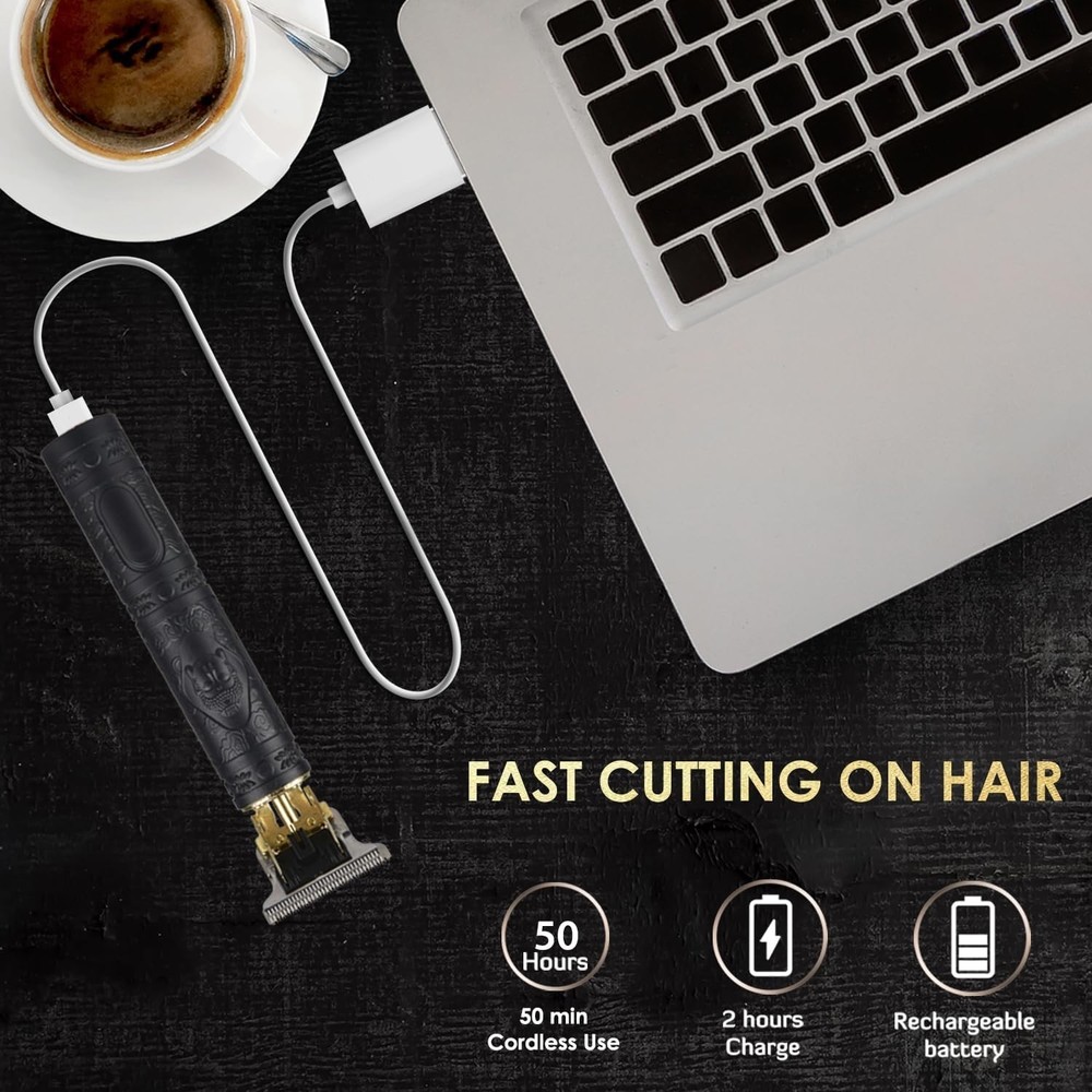 Professional Rechargeable Beard Trimmer with Ergonomic Design & Low Noise
