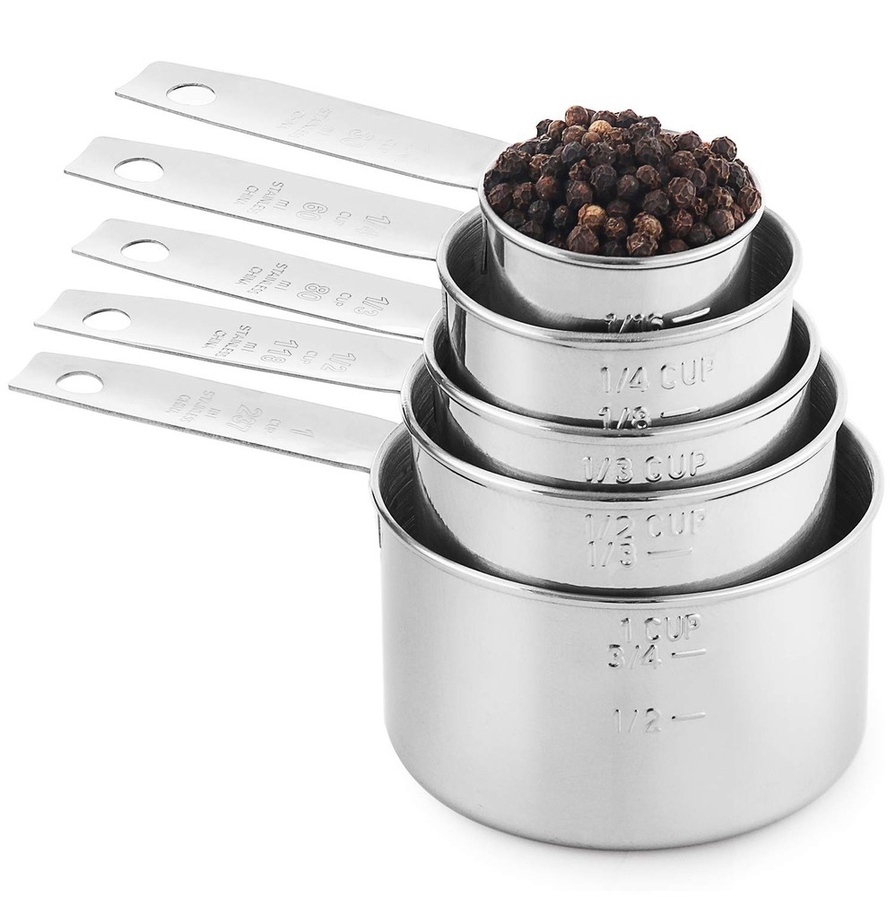 Stainless Steel Measuring Cups 5 Piece Stackable Measuring Set 1