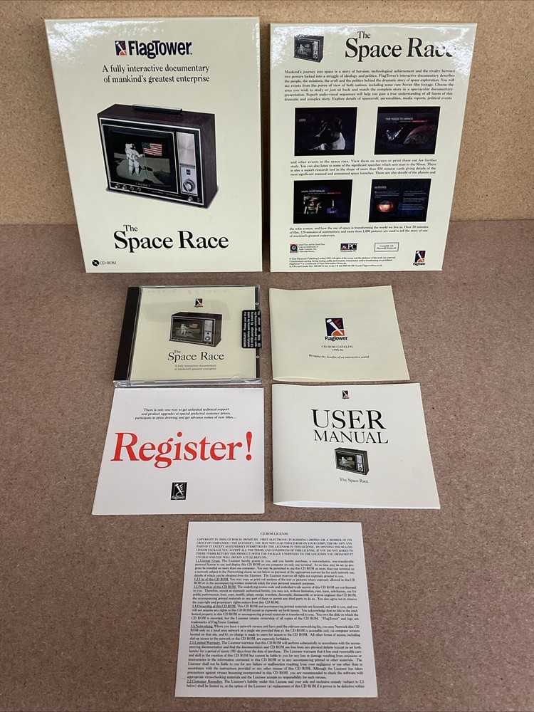The Space Race Interactive Documentary Big Box PC CD-ROM FlagTower