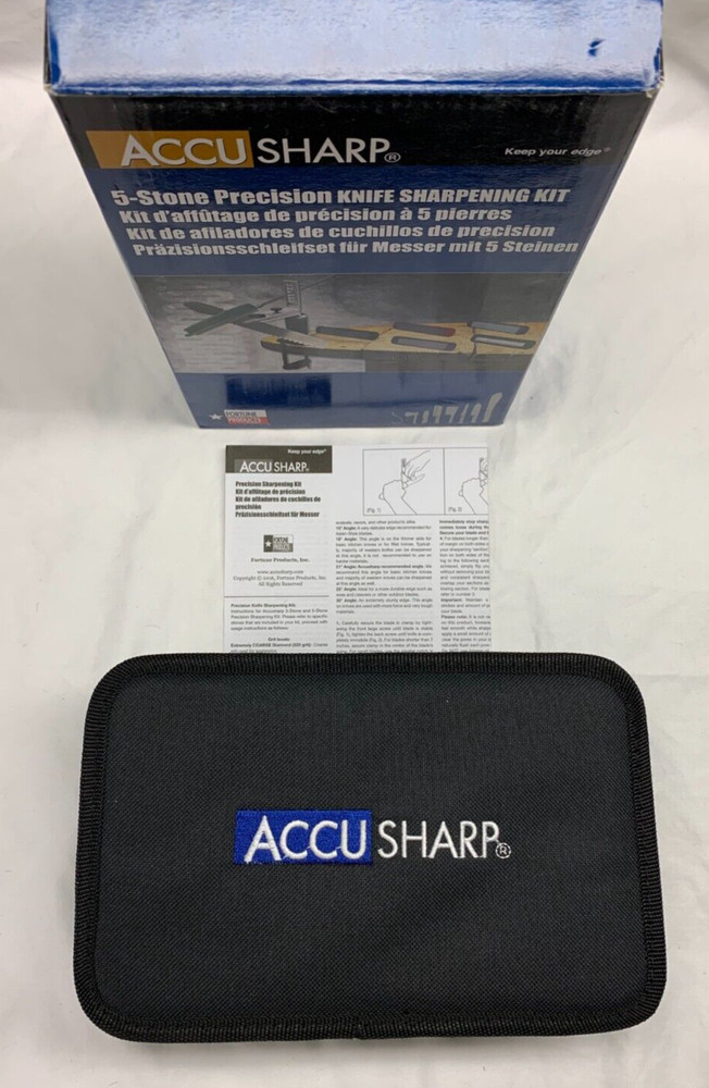 AccuSharp Knife Sharpener 5 Stone Precision Sharpening Kit 059C - Brand New