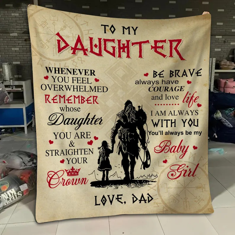 Daughter Blanket from Dad Sentimental Gift for Daughter