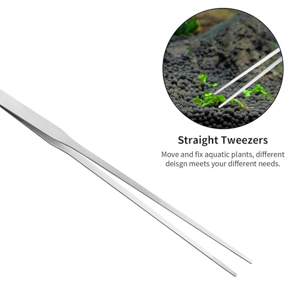 Aquascaping Aquarium Tools Kit 4Pcs Tweezers Scissors Algae Scraper