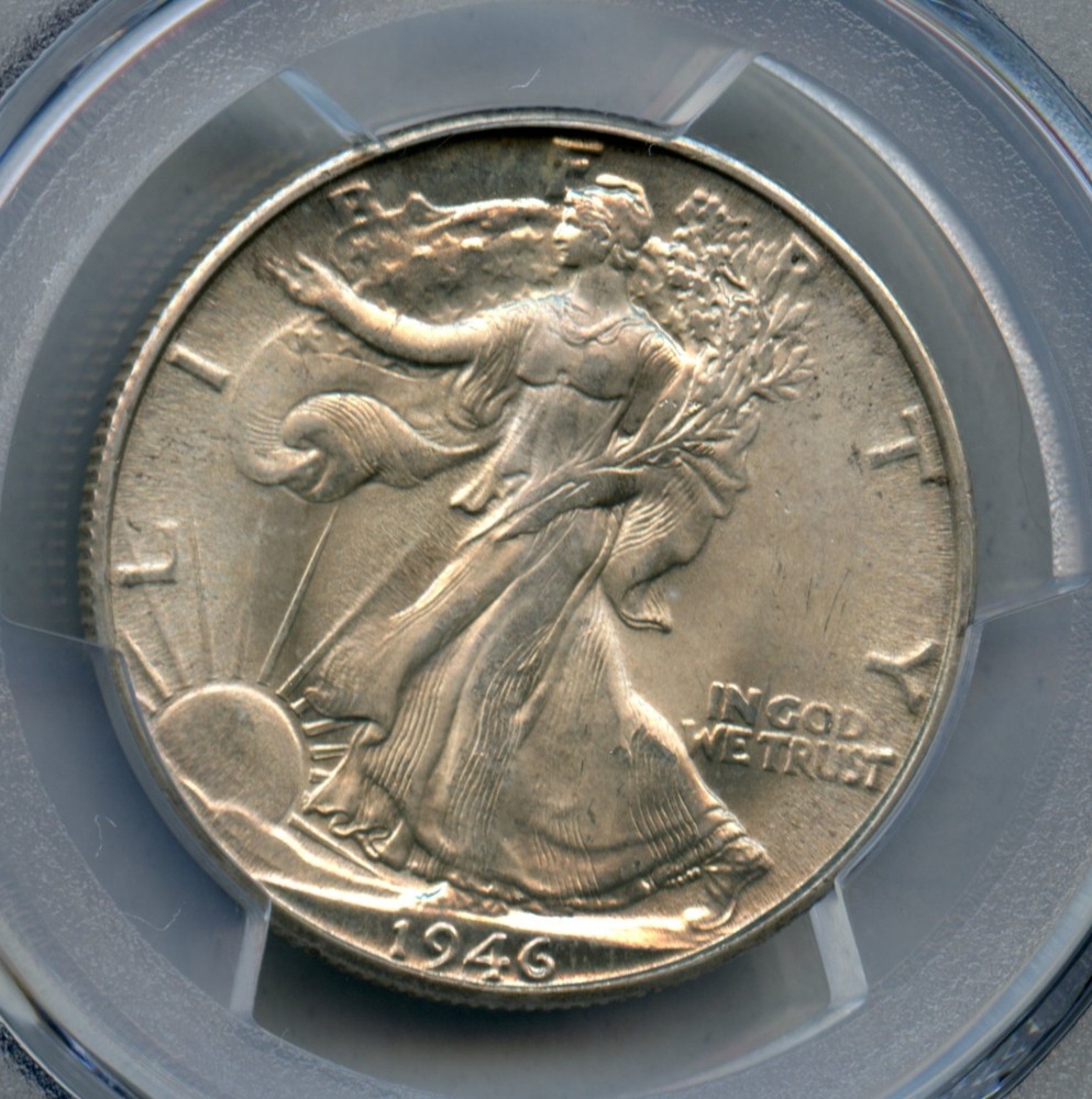 1946 D Liberty Walking Silver Half Dollar PCGS MS 66