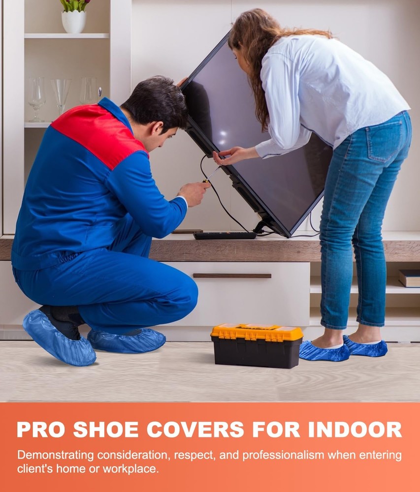Shoe Covers Disposable Non Slip - 70‑Pack Compact Tear‑Off Roll