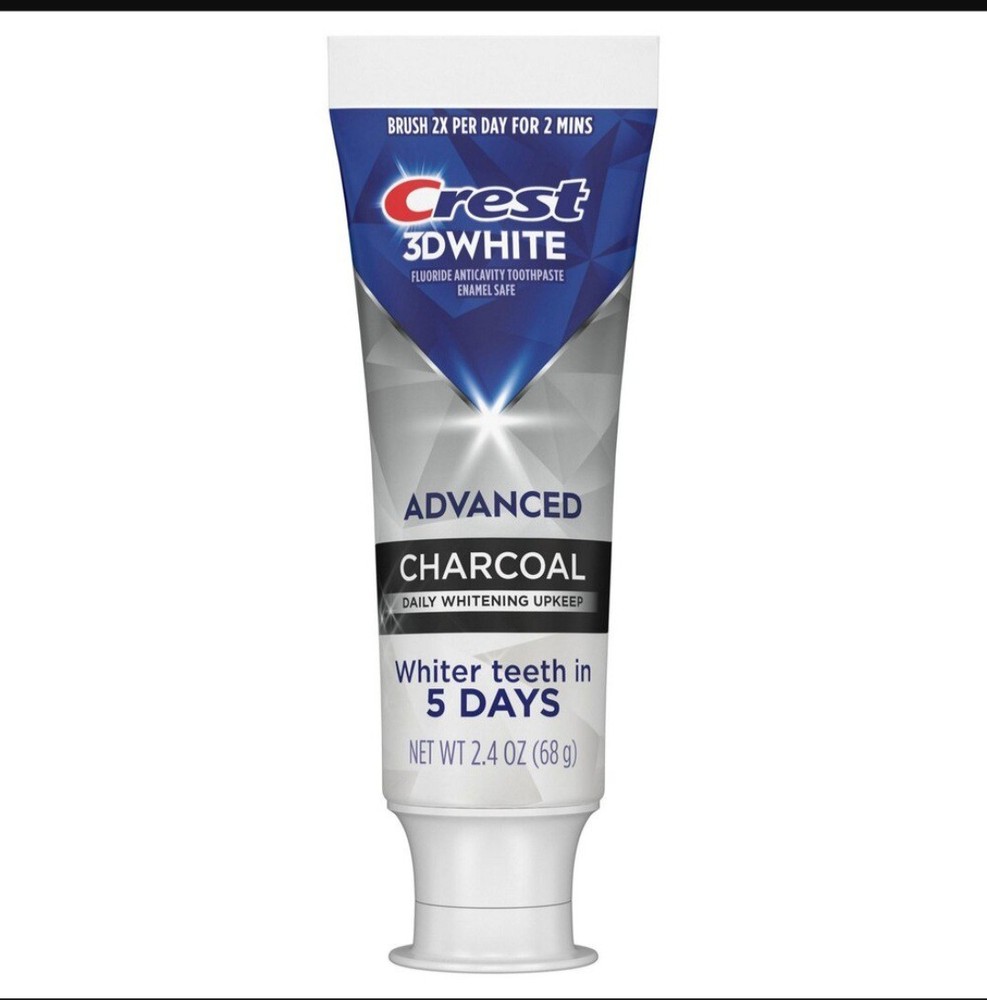 2x Crest 3d White Advanced Charcoal Toothpaste Whiter Teeth In 5 Days Exp 2027