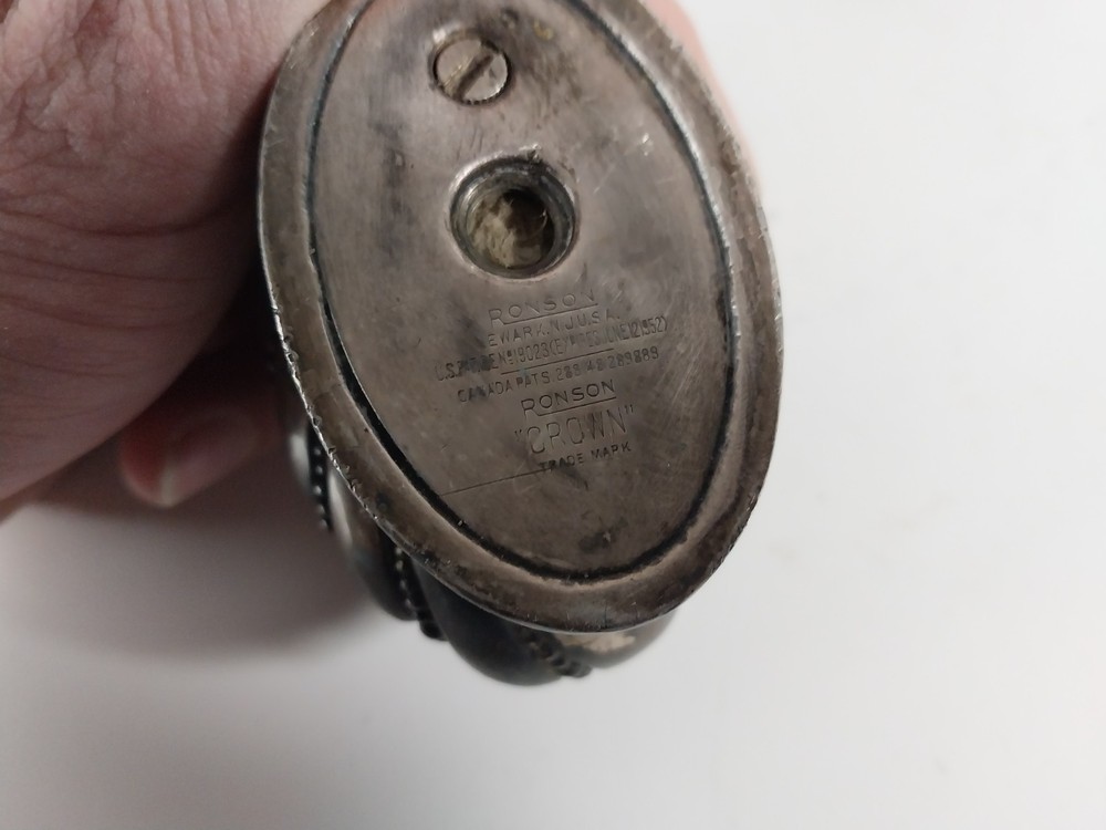 Ronson Crown Table Lighter - Silver Plated - Set of 2