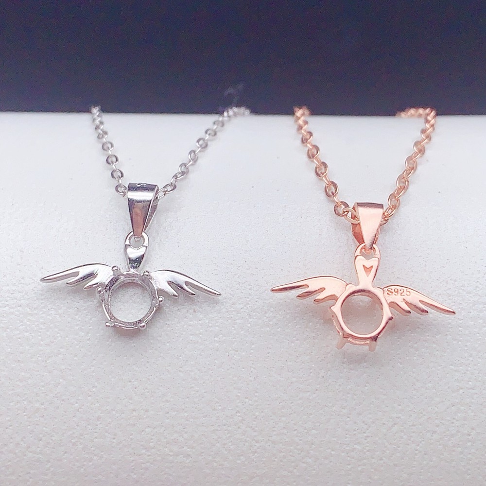 Silver 925 pendant empty setting, DIY blank setting YD68