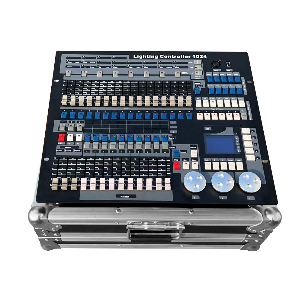 Lighting Console 1024 DMX Controller 1pcs With Flight Case For DJ Pro Light