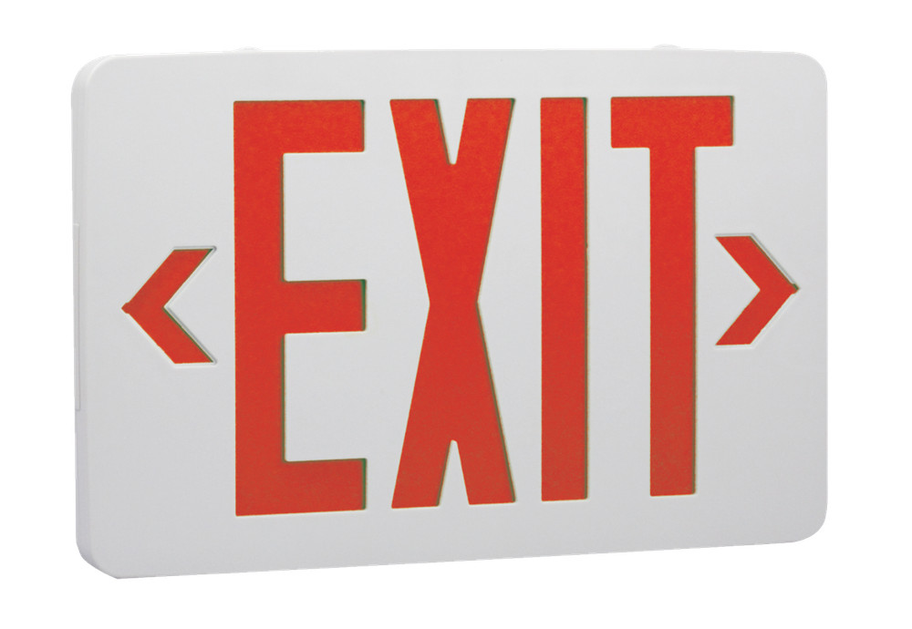 Red LED Emergency Exit Light Sign - Modern Battery Backup UL-94V Fire Resistance