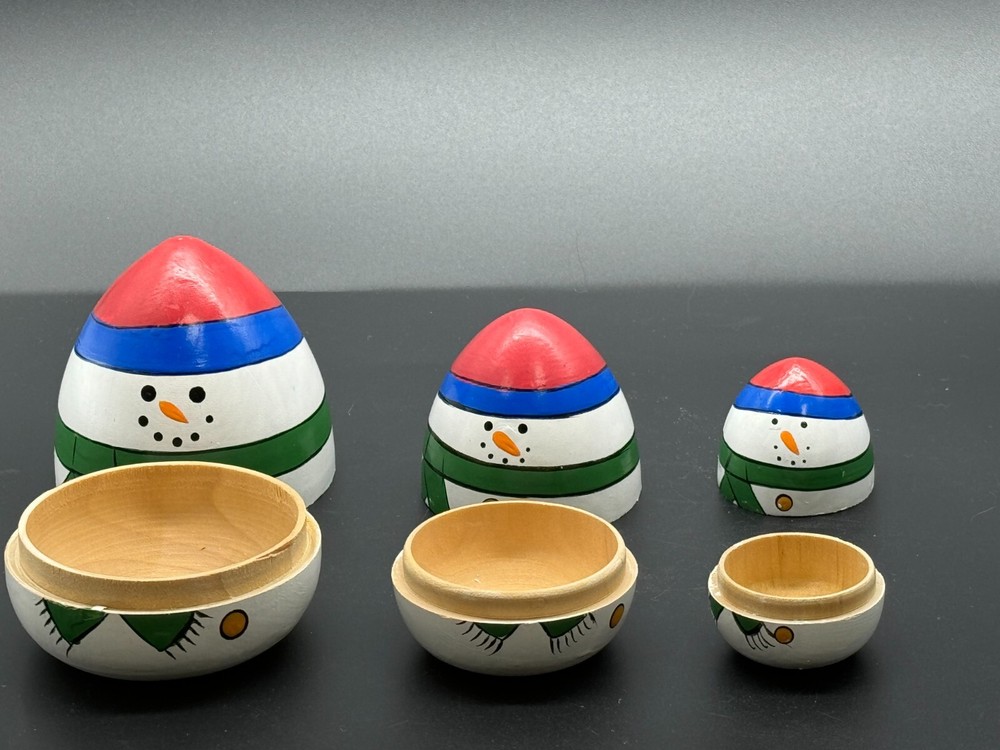 Vintage Nesting snowman Set
