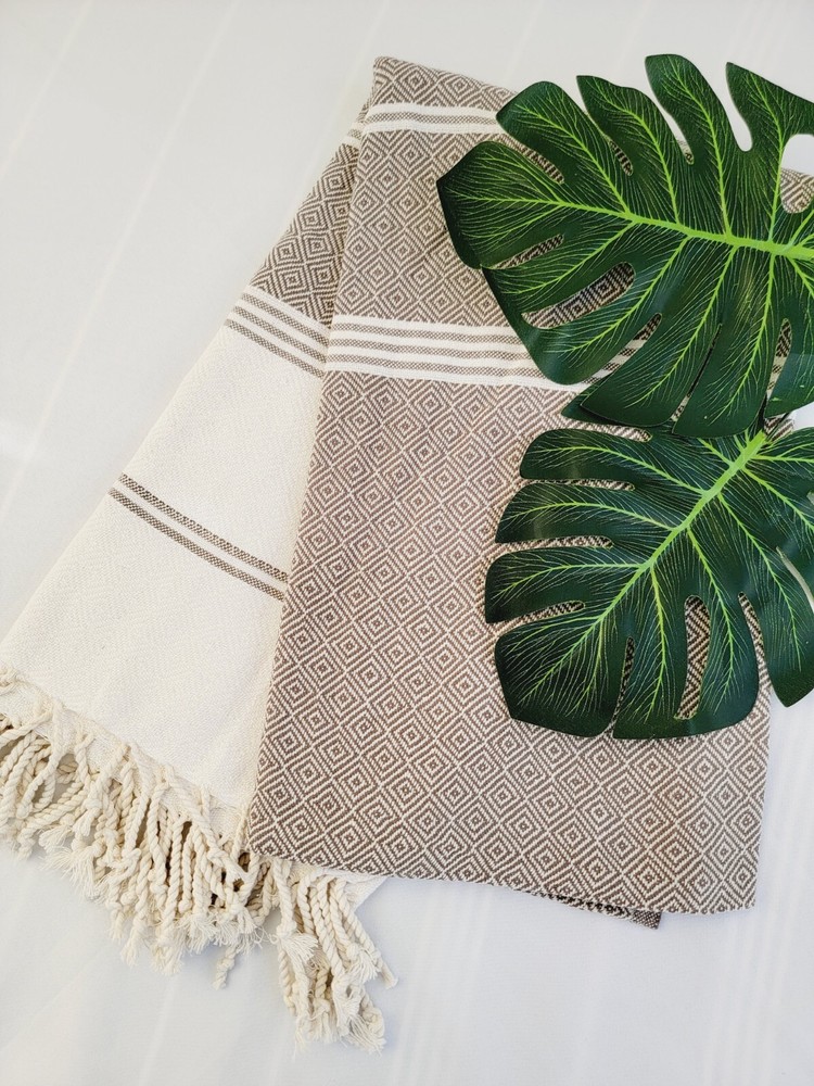 100% Cotton Geometric Diamond Weave All Season Solid Blanket Soft Sofa Throw