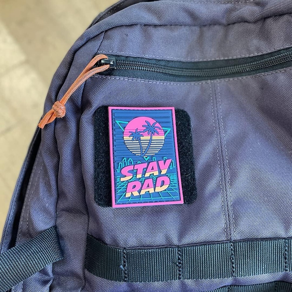 CAT Outdoors Stay Rad PVC Patch - Morale Patch PVC - hook and loop patch