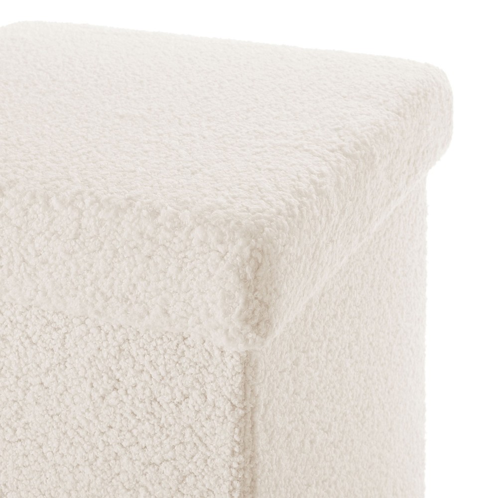 Mainstays Collapsible Storage Ottoman, Cream