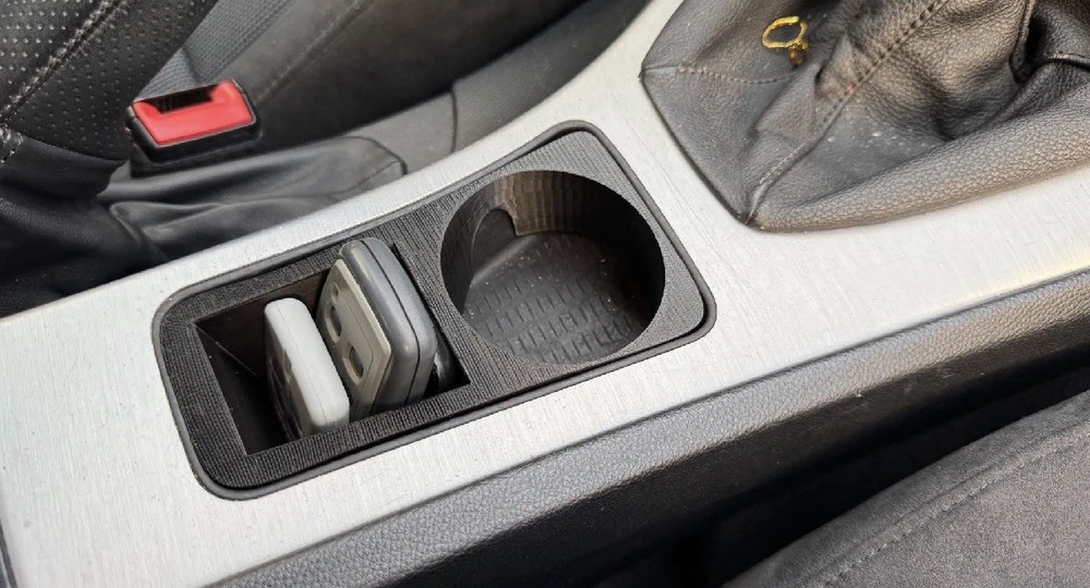 BMW E90 E91 E92 E93 Cup Holder Insert – 3 Series Center Console Drink Holder